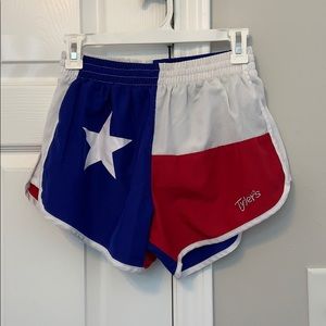 Women’s Tyler’s Texas flag running shorts